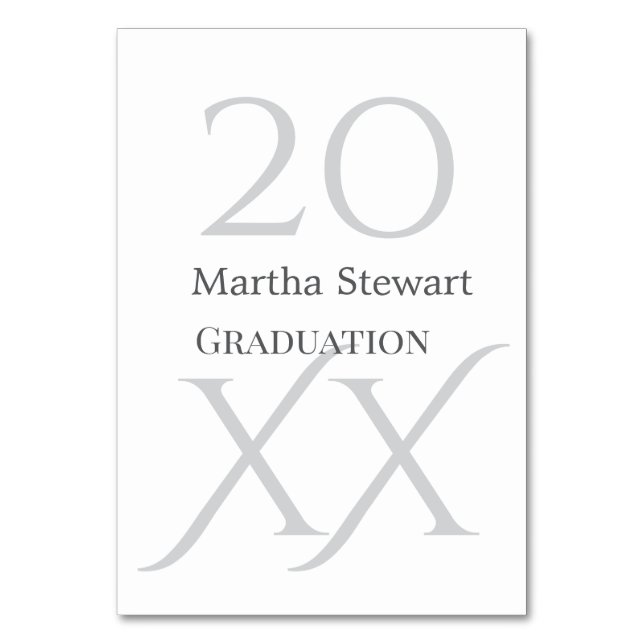 20XX bold le graduation name congrats school year  Bordsnummer (Framsidan)