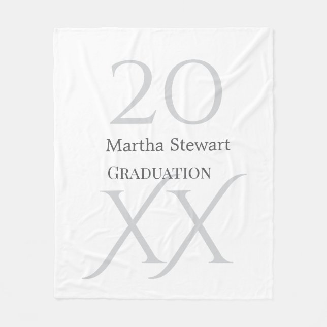 20XX bold le graduation name congrats school year  Fleecefilt (Framsidan)