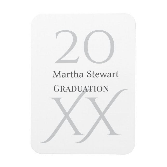 20XX bold le graduation name congrats school year  Magnet (Vertikal)