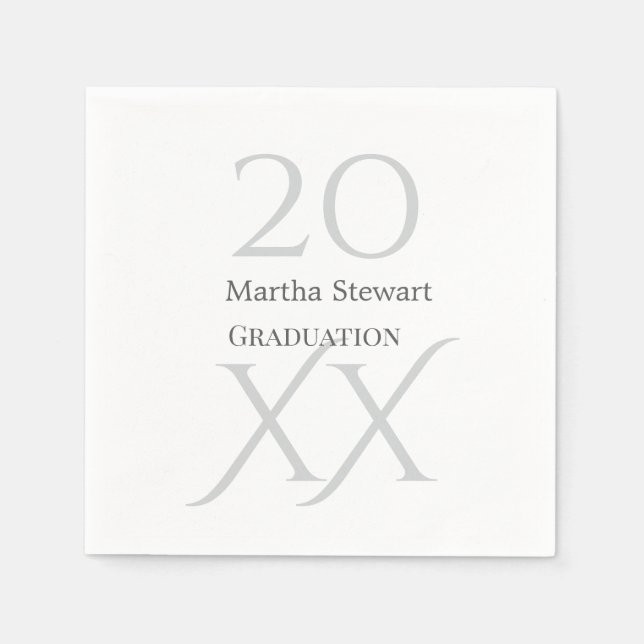 20XX bold le graduation name congrats school year  Pappersservett (Framsidan)