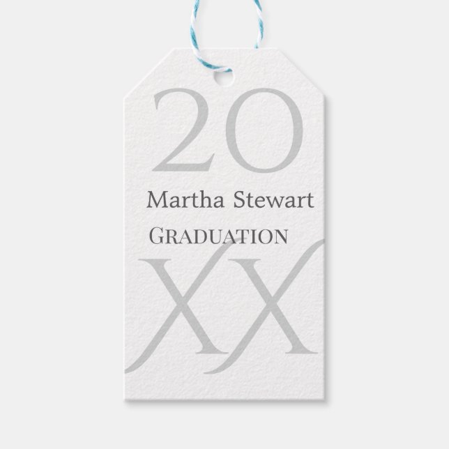 20XX bold le graduation name congrats school year  Presentetikett (Framsidan)