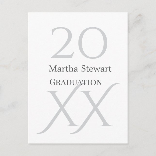 20XX bold le graduation name congrats school year  Vykort (Framsida)