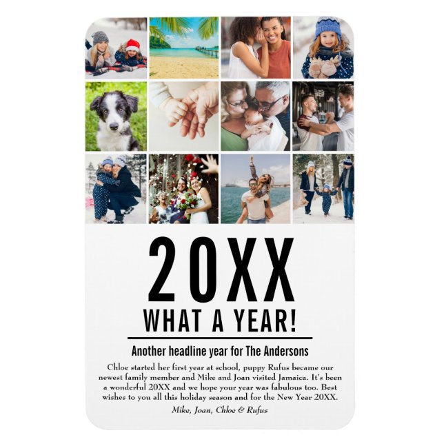 20XX Ett år i backspegeln 12 Foto Jul  Magnet (Vertikal)