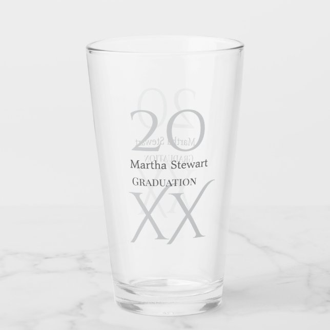 20XX fet examen namn grattis läsår  Glaskopp (Framsida)