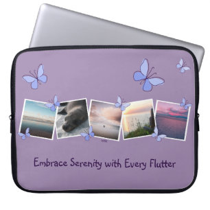 20XX Flutter av fem Bilder i blått Laptop Fodral