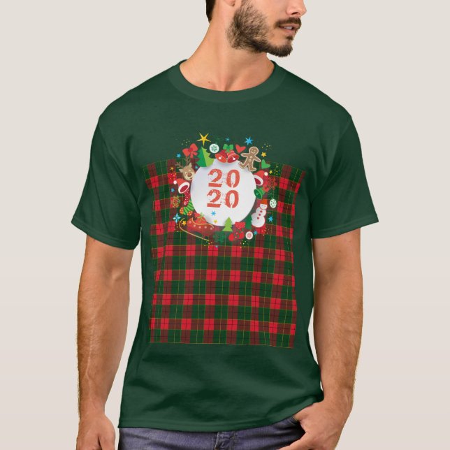 20XX Gott nytt år! Skottland Mönster T Shirt (Framsida)