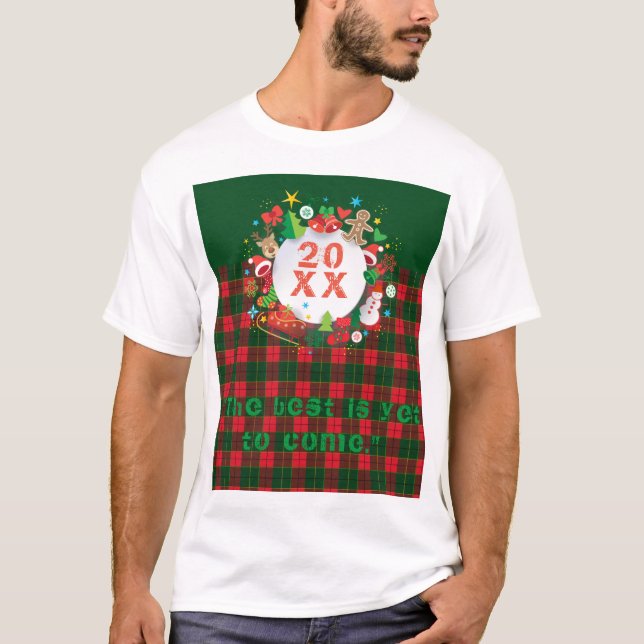 20XX Gott nytt år! Skottland Mönster T Shirt (Framsida)
