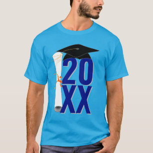 20XX Grad Cap och Diploma Studenten T Shirt