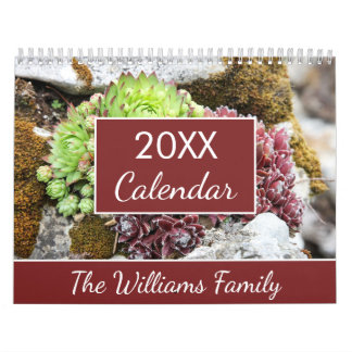 20XX Succulents Cactus Älskare Personlig varje mån Kalender