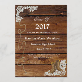 20XX Trä, stövlar & spets Examensbevis Meddelande