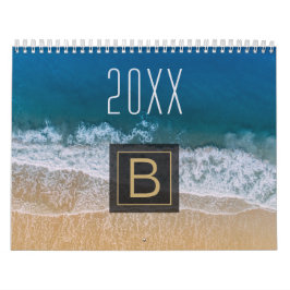 20xx Tropical Beach Fantastisk Photos with Monogra Kalender