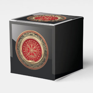 [210] Vegvisir - Viking Guld Magic Runic Compass Presentaskar