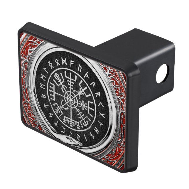 [210] Vegvisir - Viking Silver Magic Runic Compass Dragkroksskydd (Topp Höger)