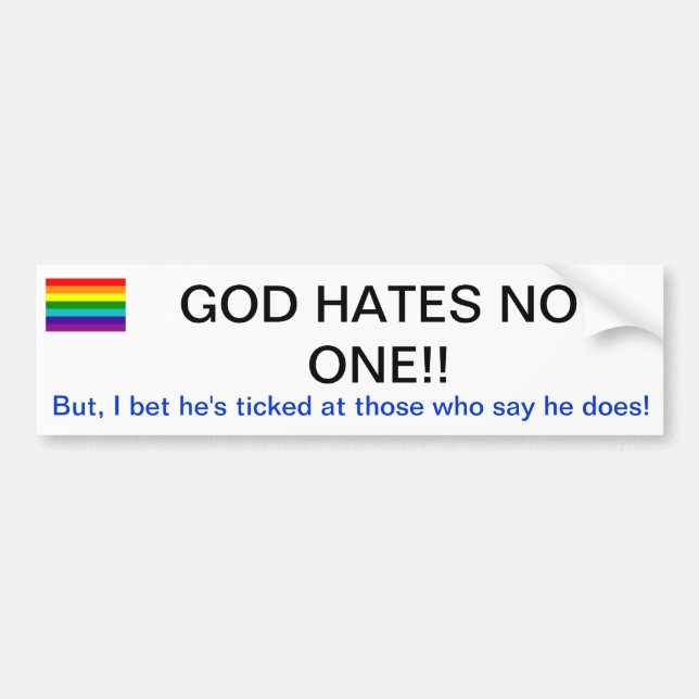 210px-Gay_flag_7_svg GUD HATAR INGET!! , Men,… Bildekal (Framsidan)