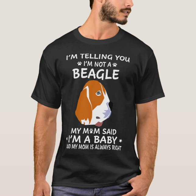 211 Jag säger att jag inte är en beagle T Shirt (Framsida)