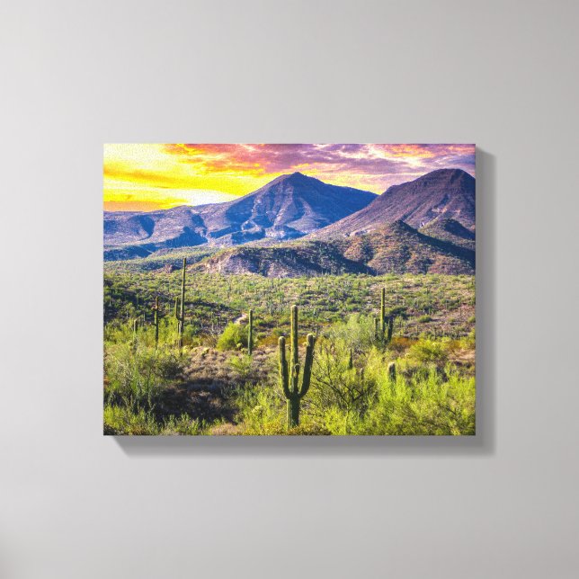 2124-2-Arizona Desert at Sunset Canvastryck (Framsida)