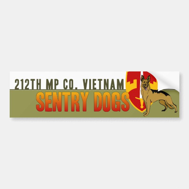 212. MP Co. Vietnam - vaktposthundar Bildekal (Framsidan)