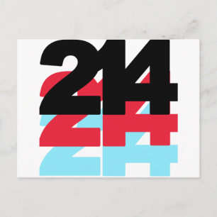 214 Områdeskod Vykort