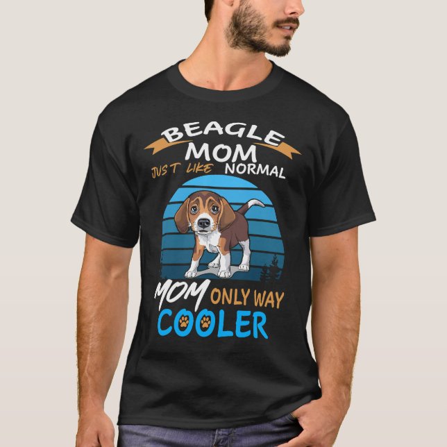 215 Beagle Mamma Cooler T Shirt (Framsida)