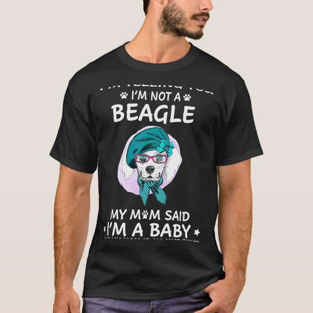 215 Jag säger att jag inte är en beagle T Shirt (Framsida)