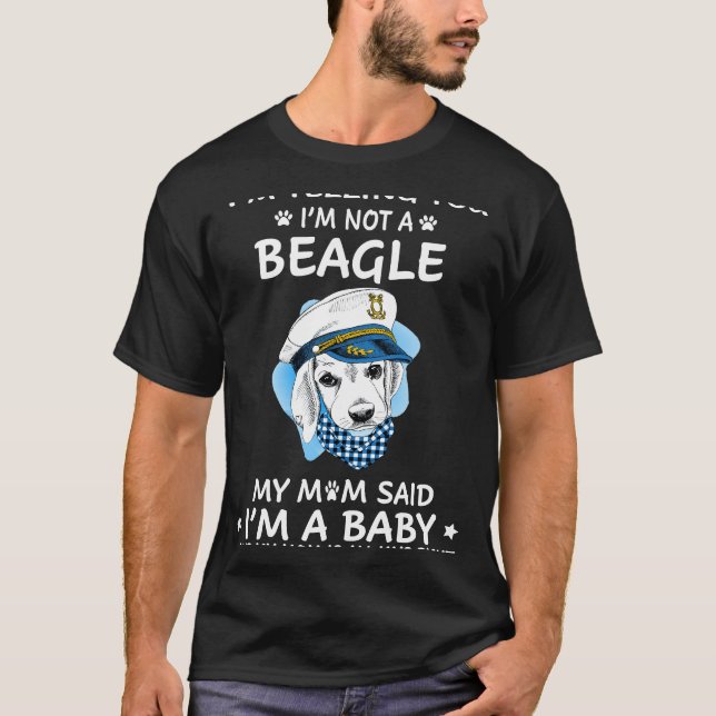 216 Jag säger att jag inte är en beagle T Shirt (Framsida)