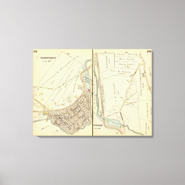 218219 Mamaroneck, Harrison Canvastryck (Framsida)