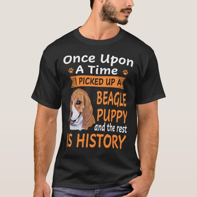 219 En Gång För Alla Beagle Valp T Shirt (Framsida)