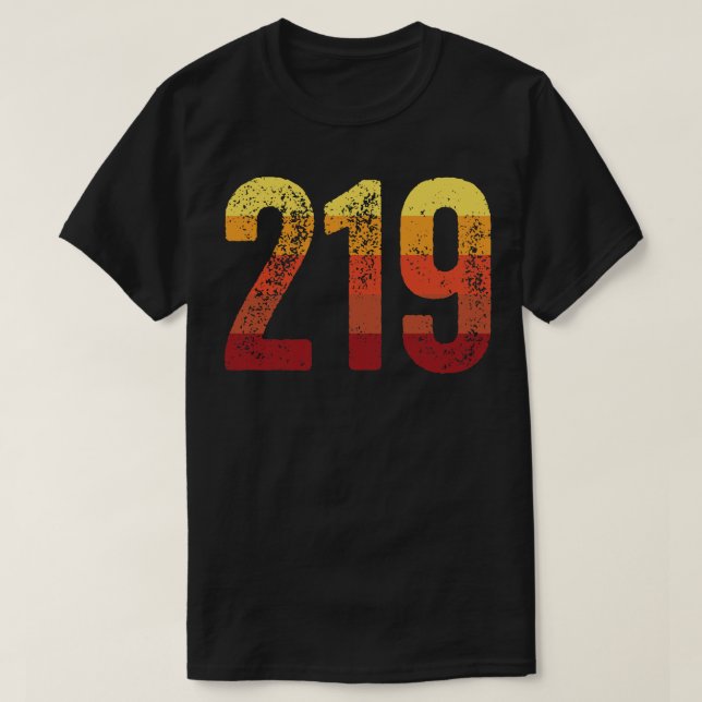 219 Områdeskod Indiana Vintage 3 T Shirt (Design framsida)