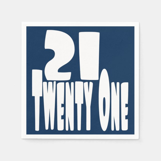 21:a 20:e födelsedag pappersservett (Framsidan)