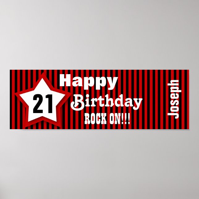 21:a Anpassningsbarna med födelsedagsstjärnor Z08H Poster (Framsidan)