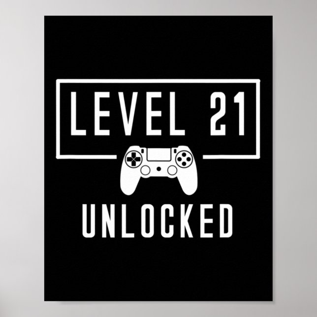 21:a årets 21-års upplåsta spelspeldag för videosp poster (Framsidan)