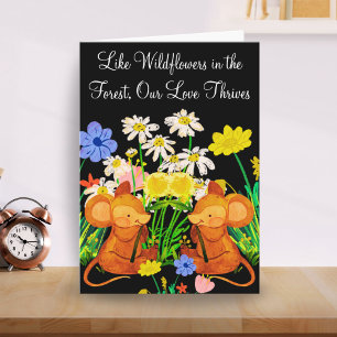 21:a årsdagen - Kärlek i Forest och Wildblommor Kort