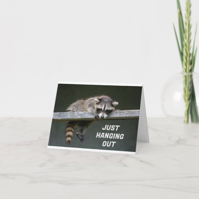 *21:a* BIRTHDAY FRÅN ETT FÅNIG RACCOON Kort (Framsida)