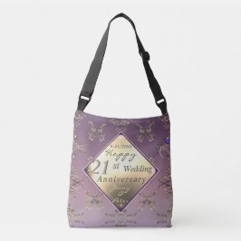 21:a Bröllop-årsdagen Brass och Iolit Axelväska