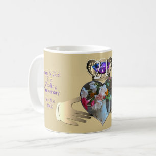 21:a Bröllop-årsdagen Claddaugh Iolite Mugg