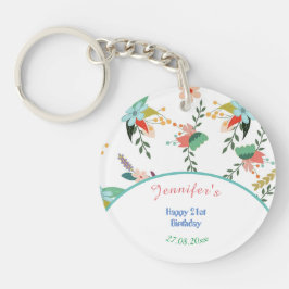 21:a färgade blommor Grattis på födelsedagen