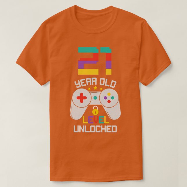 21:a födelsedag, 21:a år gammalt olåst dagspel t shirt (Design framsida)