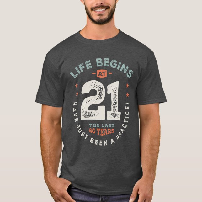21:a födelsedag - 21 år gammal t shirt (Framsida)