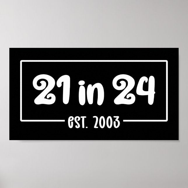 21:a födelsedag 21:e födelsedag 2024 est 2003 poster (Framsidan)