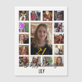 21:a födelsedag Almond blommar blue-kräm