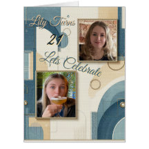 21:a födelsedag Almond blommar blue-kräm