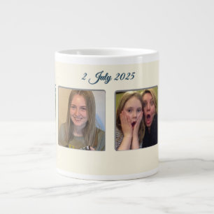 21:a födelsedag Almond blommar blue-kräm Jumbo Mugg