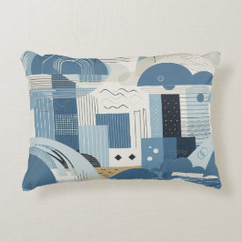 21:a födelsedag Almond blommar blue-kräm Prydnadskudde