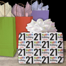 21:a födelsedag Anpassadet Namn Presentpapper