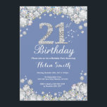 21:a födelsedag Blue och Silver Diamond Inbjudningar<br><div class="desc">21:a födelsedagsinbjudan. Blue och Silver Rhinestone Diamond. Elegant Birthday Bash inbjudan. Vuxen Birthday. Kvinnor på födelsedagen. Manar födelsedag. Om du vill göra ytterligare anpassningar klickar du på knappen "Anpassa" och användor verktyg som är utformat för att ändra mallen.</div>