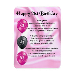 21:a födelsedag, Dotter Dikt Magnet