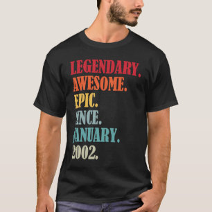 21:a födelsedag Epic Fantastisk sedan januari T Shirt
