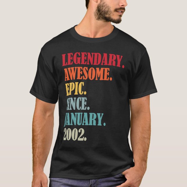 21:a födelsedag Epic Fantastisk sedan januari T Shirt (Framsida)