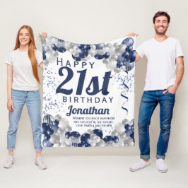 21:a födelsedag - flottbubblor fleecefilt