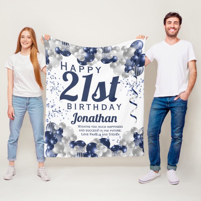 21:a födelsedag - flottbubblor fleecefilt (På plats)